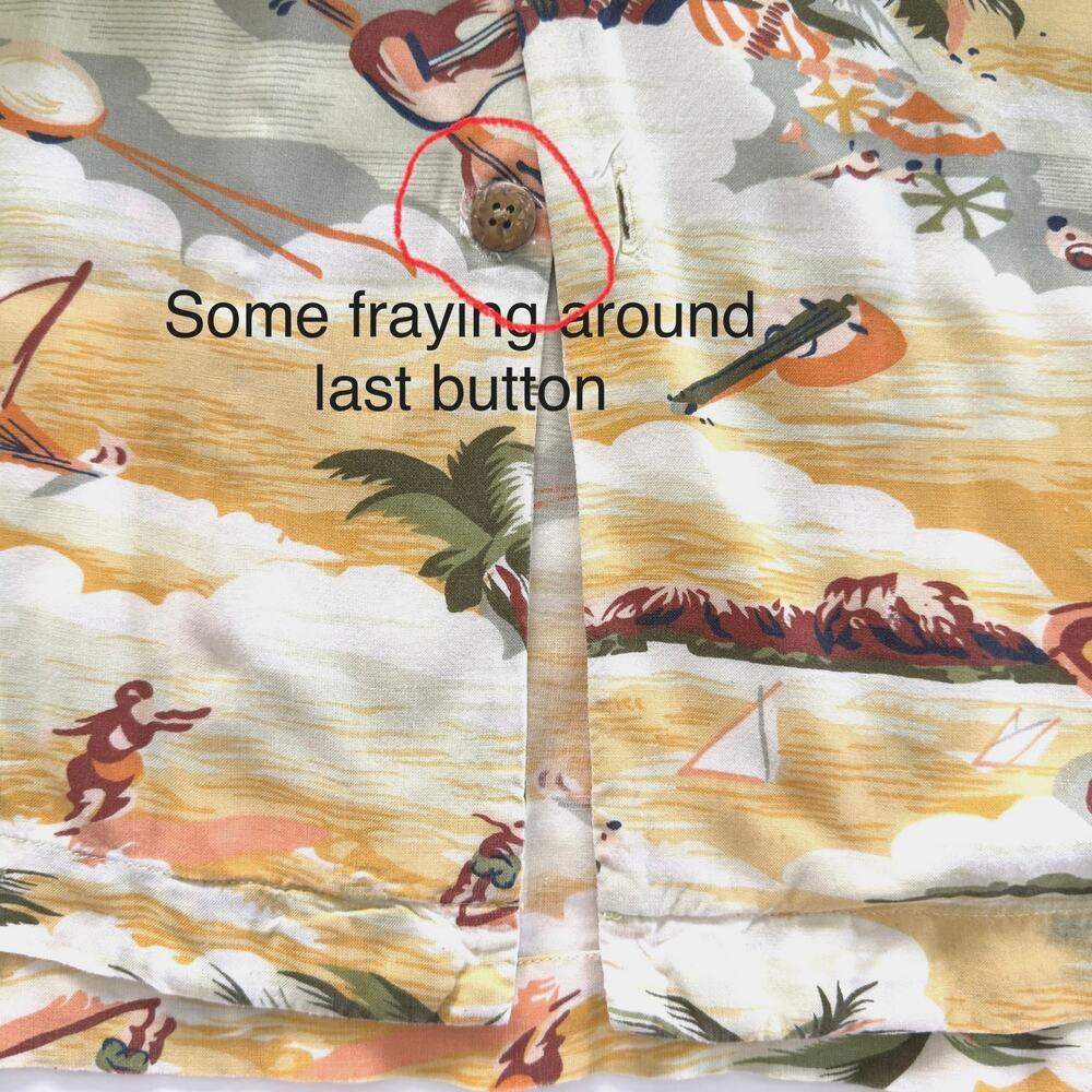 Original Island Sport Vintage Hawaiian Shirt Island Scene Large - Picture 6 of 7